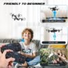 X300C Mini Drone with Camera 720P HD FPV, RC Quadcopter Foldable Drone, Drone With Altitude Hold, 3D Flip, Headless Mode, Gravity Control and 2 Batteries, Gifts for Kids, Adults, Beginner