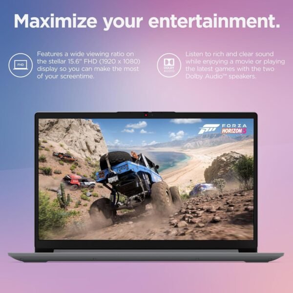 Lenovo IdeaPad 1 Student Laptop Computer, 15.6" FHD Display, Intel Dual Core Processor, 32GB DDR4 RAM, 1TB PCIe SSD, WiFi 6, Bluetooth 5.2, Type-C, Cloud Grey, Windows 11 Pro, Tichang