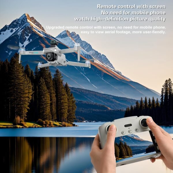 Drone with 4K UHD Camera for Adults,GPS RC Drone Brushless Motor,Upgraded Tablet Screen,2 Axis Gimbal EIS, Smart FPV Foldable Quadcopter for Beginners, Auto Return, Follow Me, Waypoints, 60 Mins Flight Time,Gift Drone, with Obstacle Avoidance