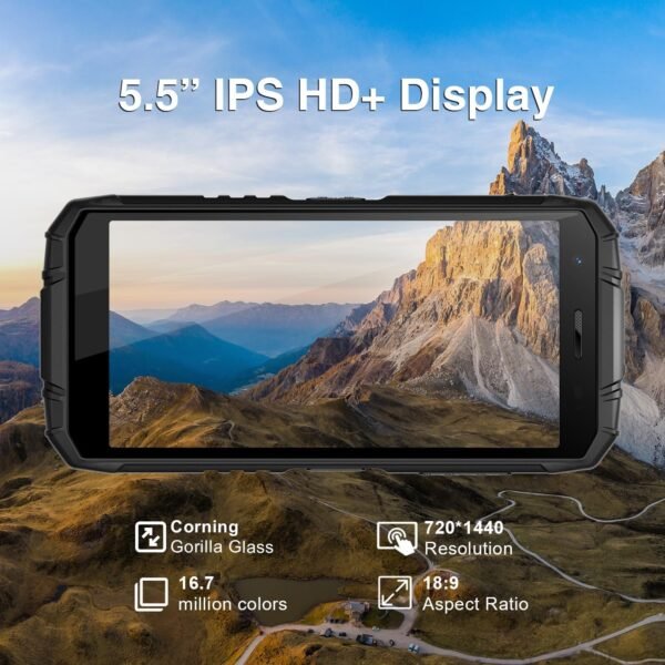 DOOGEE S41T Rugged Unlocked 2025,Android 14 6300mAh Battery,8GB+64GB,4G Dual Sim Rugged Smartphone,13MP Camera,IP68 Waterproof Cell Phone,Face Unlock,NFC/T-Mobile,Black