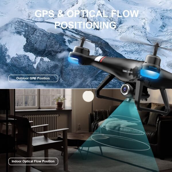 TENSSENX GPS Drone with 1080P HD Camera for Adults and Kids, 5G Transmission FPV Drone, TSRC X7 RC Quadcopter with 2 Batteries, Auto Return, Follow Me, Altitude Hold, Easy for Beginners