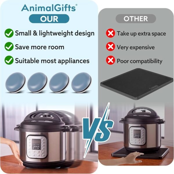 Appliance Sliders for Kitchen 24 PCS Self-Adhesive Small Kitchen Appliance Slider Hacks Easy to MovIing & Space Saving Must Have Gadgets Mixer Accessories for countertop