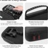 Skyreat Osmo Mobile 7P Case,PU Leather Portable Storage OM 7P Case Shoulder Bag for DJI OM 7 /7P Smartphone Gimbal Stabilizer Accessories
