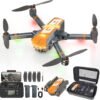 GPS Drones with 4K Camera for Adults with Brushless Motor and Follow Me Mode,Long Flight Time and Distance,5G FPV Transmission and Auto Return,G9 Foldable RC Quadcopter for Beginner and Kids,Under249g (Dark gray)