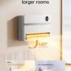 Dreo Smart Wall Heater, Electric Space Heater for Bedroom 1500W, 120° Vertical Oscillation, Adjustable Thermostat, Remote Control, 24H Timer, Easy-Mount Heater for Indoor Use, Works with Alexa, WH719S