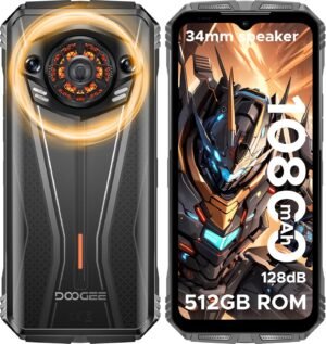 DOOGEE S Punk Pro(2025) Rugged Phone,20GB+512GB Android 14 Rugged Cell Phone with 128dB Loudest Speaker,6.6 FHD+ IPS 90Hz,10800mAh Rugged Smartphone,50MP AI Camera,Waterproof Phone,Face Unlock/NFC