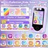 Kids Smart Phone for Girls, Christmas Birthday Gifts for Girls Age 3-10 Kids Toys Cell Phone, 2.8" Touchscreen Toddler Learning Play Toy Phone with Dual Camera, Game, Music Player, 8GB Card Purple