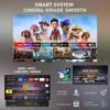 [Electric Focus&Android OS] Mini Projector with WiFi and Bluetooth, XuanPad 4K 1080P Support Portable Projector, 210°Rotatable Stand, Built-in 8000+APPS, Dust Removal and Heat Dissipation Design