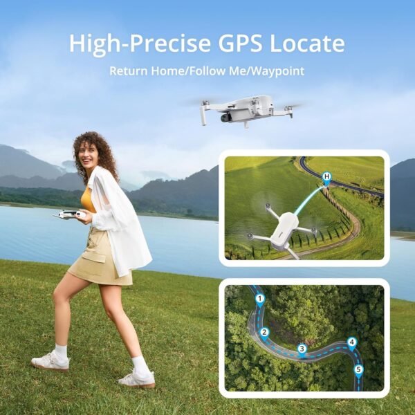Potensic ATOM LT GPS Drone Under 249g, 2 Batteries 80 Mins, EIS 2.5K Camera, 4KM FPV Transmission, Brushless Motor, Auto Return, SurgeFly, Entry Level Foldable Drone for Adults Beginner, Expansion Kit