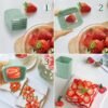 Strawberry Slicer Cup：Fruit Cup Slicer for Strawberry, Egg, Banana, Mushroom, Cucumber, Kiwi and Veggie Salad Speed Cutter the Kitchen Gadget Tool