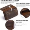 Genuine Leather Horizontal Phone Holster for Men, Horizontal Cell Phone Holder for Belt w/Magnet Closures, Handcrafted Cellphone Case for iPhone and Smartphones