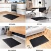 HappyTrends Floor Mat Cushioned Anti-Fatigue ,17.3"x28",Thick Waterproof Non-Slip Mats and Rugs Heavy Duty Ergonomic Comfort Rug for Kitchen,Floor,Office,Sink,Laundry,Black