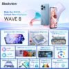 Blackview Wave 8 Android 14 Smartphones, Octa-core 12GB +128GB Expand 2TB Android Phone Unlocked, 90Hz Display, Fingerprint & Face Unlock, 5000mAh Cell Phones, 2 Years Warranty, 3.5mm Earphone Jack