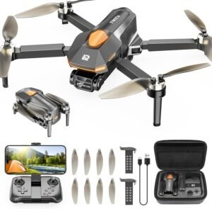 Drones with Camera 1080P for Kids Adults, Gifts for Men Boys Beginner, Brushless Motor FPV 120° Foldable RC Drone, 5G WiFi, Gravity Control, Gesture Photography, 2 Batteries&Carrying Case