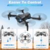 Mini Drone with Camera - 1080P HD FPV Foldable Drone with Carrying Case, 2 Batteries, 90° Adjustable Lens, One Key Take Off/Land, Altitude Hold, 360° Flip, Toys Gifts for Adults, beginner