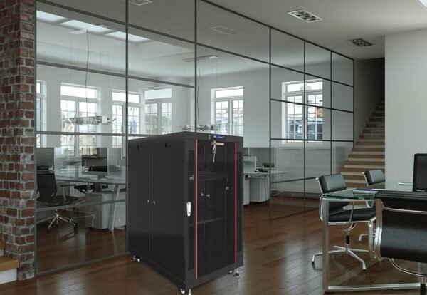 81obfTeLYcS._AC_SL1500_.jpg Server Rack Locking Cabinet Network Enclosure Premium Series for Server AV Networking Computer and Other IT Equipment - 35-inch Depth - Thermosystem/LCD Screen (18U)