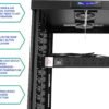 81p4o5zYcFL._AC_SL1500_.jpg Server Rack Locking Cabinet Network Enclosure Premium Series for Server AV Networking Computer and Other IT Equipment - 35-inch Depth - Thermosystem/LCD Screen (18U)