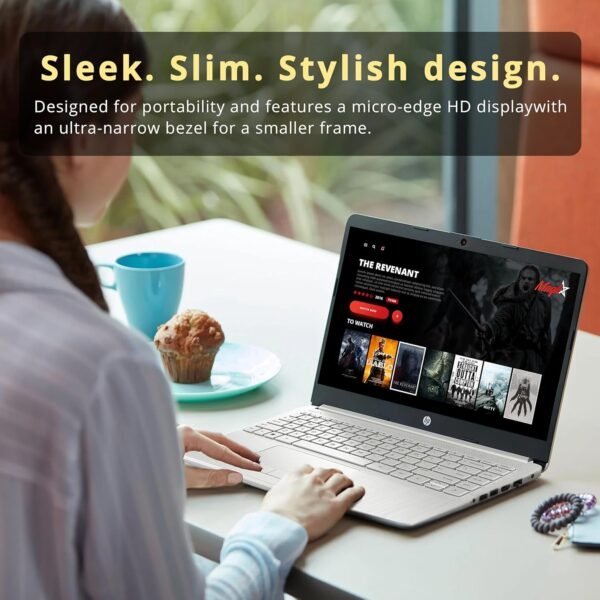 HP Stream 14" HD BrightView Laptop, Intel Celeron N4120 Processor, 16GB RAM, 64GB SSD, Intel UHD Graphics, 720p Webcam, WiFi, HDMI, Win 11 S, Silver (Renewed)