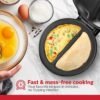 Holstein Housewares - Non-Stick Omelet & Frittata Maker, Stainless Steel - Makes 2 Individual Portions Quick & Easy (2 Section, Black)
