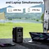 Anker Power Bank Power Station 60,000mAh,Portable Outdoor Generator 87W with Smart Digital Display, Retractable Auto Lighting and SOS Mode, Home Backup(PowerCore Reserve 192Wh) for Travel, Camping