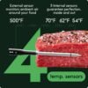 CHEF iQ Sense Smart Wireless Meat Thermometer with 3 Ultra-Thin Probes, Unlimited Range Bluetooth Meat Thermometer, Digital Food Thermometer for Remote Monitoring of BBQ Grill, Oven