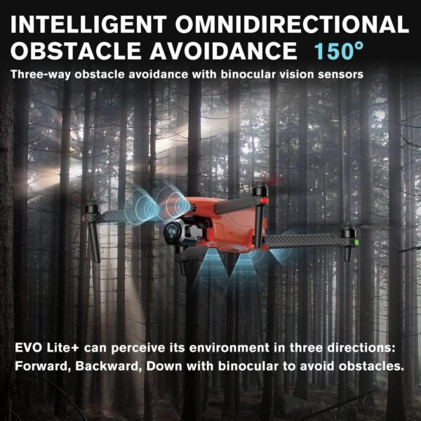 Autel Robotics EVO Lite Plus Premium Bundle, 1'' CMOS Drone with 6K HDR Camera, 40 Minutes, 3 Axis Gimbal UAV 3-Way Obstacle Avoidance, 7.4 Miles Transmission, Lite+ Fly More Combo (Orange)