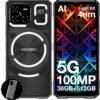 DOOGEE Blade GT Ultra 5G Rugged Smartphone with LED Light Effect, 36GB+512GB/2TB DDR5 Rugged Phone,4nm Dimensity D7300,6.72" FHD+120Hz, AI 100+32MP Android 14 Gaming Phones,Face & Finger ID/WIFI6