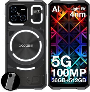 DOOGEE Blade GT Ultra 5G Rugged Smartphone with LED Light Effect, 36GB+512GB/2TB DDR5 Rugged Phone,4nm Dimensity D7300,6.72" FHD+120Hz, AI 100+32MP Android 14 Gaming Phones,Face & Finger ID/WIFI6