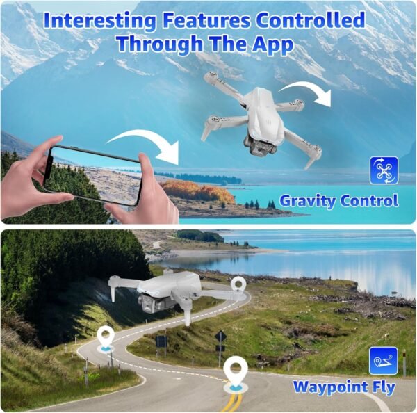 Drone with Camera for Kids & Adults, 1080P HD Mini FPV Drones with Altitude Hold, One-Key Take Off/Landing, Headless Mode, 360° Flips, Speed Adjustment, Toys Gifts for Boys Girls, Beginner