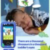 KOKODI Kids Smart Phone Toys, Touchscreen HD Dual Camera Cell Phone for Kids, Birthday Gifts Dinosaur Toddler Play Phone for Boys 3-10, Travel Learning Toy for Kids with 8GB SD Card(Navy Blue)