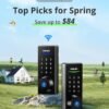 Philips Wi-Fi Smart Door Lock, Keyless Entry Door Lock with App Control,Fingerprint ID,Auto Lock,Keypad Deadbolt with Wi-Fi Bridge Adaptor,Smart Locks for Front Door-Matte Black