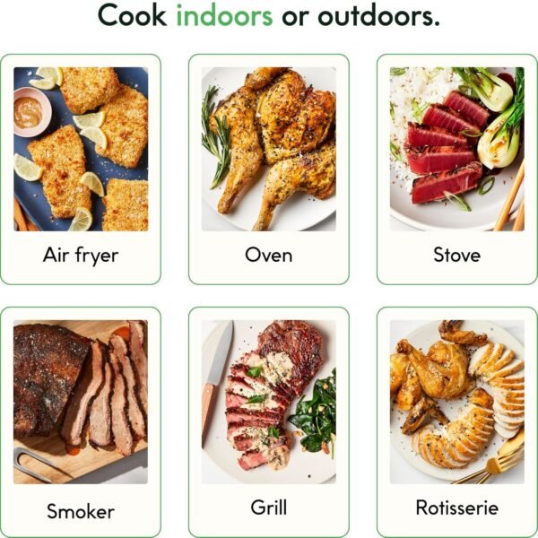 CHEF iQ Sense Smart Wireless Meat Thermometer with 3 Ultra-Thin Probes, Unlimited Range Bluetooth Meat Thermometer, Digital Food Thermometer for Remote Monitoring of BBQ Grill, Oven