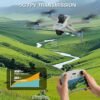 Drone with 4K UHD Camera for Adults,GPS RC Drone Brushless Motor,Upgraded Tablet Screen,2 Axis Gimbal EIS, Smart FPV Foldable Quadcopter for Beginners, Auto Return, Follow Me, Waypoints, 60 Mins Flight Time,Gift Drone, with Obstacle Avoidance