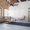 WAC Smart Fans Mocha XL Indoor and Outdoor 8-Blade Smart Home Ceiling Fan 66in Matte Black with 3000K LED Light Kit and Remote Control works with Alexa and iOS or Android App