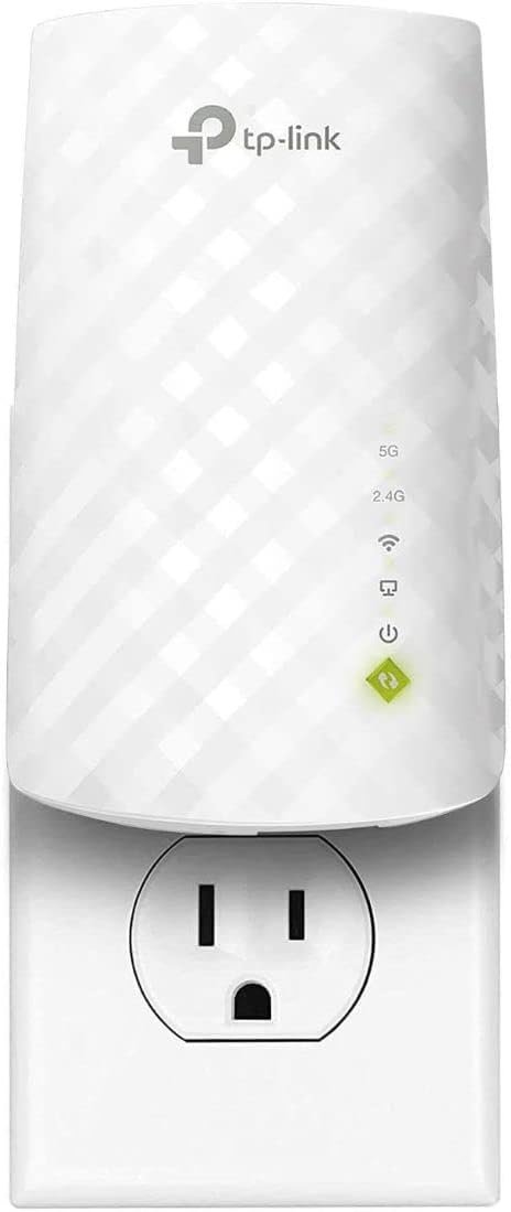TP-Link WiFi Extender with Ethernet Port, Dual Band 5GHz/2.4GHz , TP-Link WiFi Extender with Ethernet Port, Dual Band 5GHz/2.4GHz , Up to 44% More Bandwidth than Single Band, Covers Up to 1200 Sq.ft and 30 Devices, Signal Booster Amplifier Supports OneMesh(RE220)