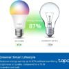 518mpC1LTkL._AC_SL1000_.jpg Tapo TP-Link Smart Light Bulbs, 1100 Lumens High Brightness (75W Equivalent), Matter-Certified, 16M Colors WiFi Light Bulb, Dimmable, Works w/Siri, Alexa & Google Home, A19 E26, L535E(2-Pack)