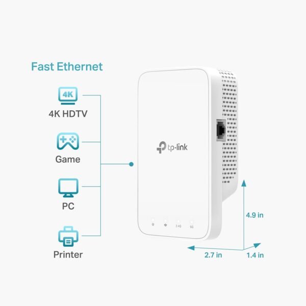 51EZEle54eS._AC_SL1500_.jpg TP-Link AC1200 WiFi Range Extender (RE330), Covers Up to 1500 Sq.ft and 25 Devices, Dual Band Wireless Signal Booster, Internet Repeater, 1 Ethernet Port, White