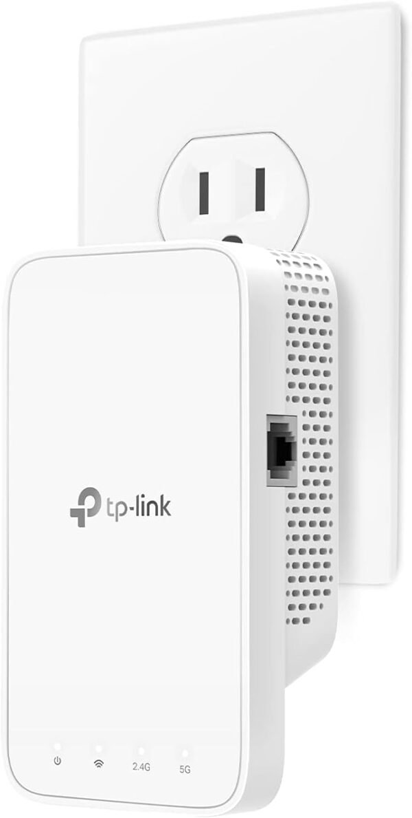 TP-Link AC1200 WiFi Range Extender (RE330), Covers Up to 1500 TP-Link AC1200 WiFi Range Extender (RE330), Covers Up to 1500 Sq.ft and 25 Devices, Dual Band Wireless Signal Booster, Internet Repeater, 1 Ethernet Port, White