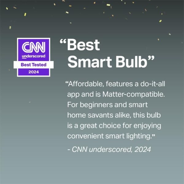 51RLnp3k6gL._AC_SL1000_.jpg Tapo TP-Link Smart Light Bulbs, 1100 Lumens High Brightness (75W Equivalent), Matter-Certified, 16M Colors WiFi Light Bulb, Dimmable, Works w/Siri, Alexa & Google Home, A19 E26, L535E(2-Pack)