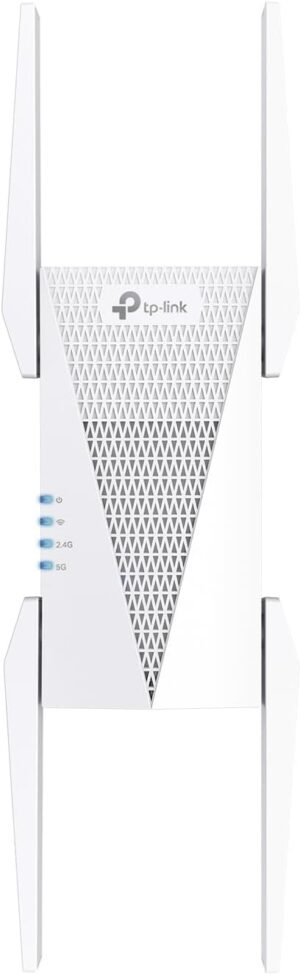 TP-Link RE815X AX5400 WiFi 6 Range Extender w/Ethernet Port | 5.4 Gbps Tri-Band Wireless Repeater Amplifier | Up to 2800 Sq. Ft., 96 Devices | Internet Signal Booster | 160 MHz | APP Setup | OneMesh