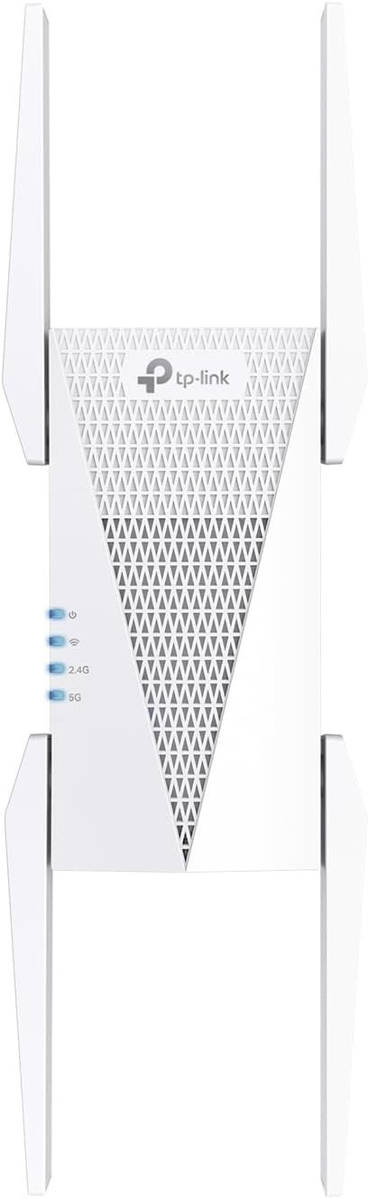 TP-Link RE815X AX5400 WiFi 6 Range Extender w/Ethernet Port | 5.4 Gbps Tri-Band Wireless Repeater Amplifier | Up to 2800 Sq. Ft., 96 Devices | Internet Signal Booster | 160 MHz | APP Setup | OneMesh
