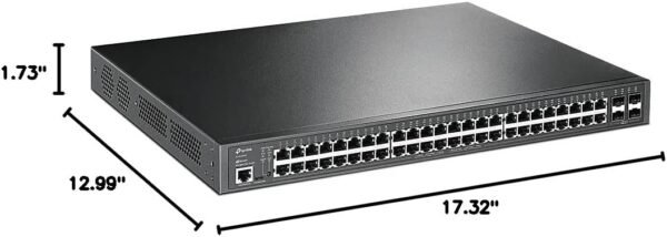 TP-Link TL-SG3452P | 48 Port Gigabit L2+ Managed PoE Switch | 48 PoE+ Port @384W, 4 x SFP Slots | PoE Auto Recovery | Omada SDN Integrated | IPv6 | Static Routing | 5 Year Manufacturer Warranty