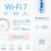 TP-Link Deco BE33000 Quad-Band WiFi 7 Mesh System (Deco BE95) for Whole Home Coverage up to 7800 Sq.Ft with AI-Driven Smart Antennas, 10G Multi-Gig Ethernet ports, Replaces Router and Extender(2-pack)