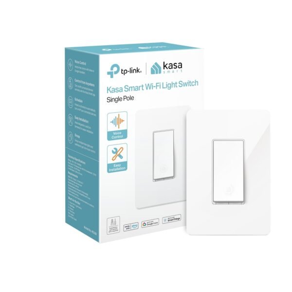 Kasa Smart Light Switch HS200, Single Pole, Needs Neutral Wire, Kasa Smart Light Switch HS200, Single Pole, Needs Neutral Wire, 2.4GHz Wi-Fi Light Switch Works with Alexa and Google Home, UL Certified, No Hub Required , White, HS200