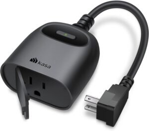 Kasa Outdoor Smart Plug, Smart Home Wi-Fi Outlet Timer, Max Kasa Outdoor Smart Plug, Smart Home Wi-Fi Outlet Timer, Max Load 15A/1875W, IP64 Weather Resistance, Compatible with Alexa, Google Home & SmartThings, No Hub Required, ETL Certified(KP401)