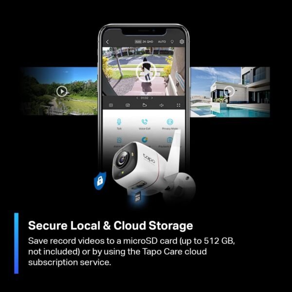 617Cge7zJNL._AC_SL1500_.jpg Tapo TP-Link ColorPro Wi-Fi Outdoor Camera | Plug-in | Daylight Clarity at Night | 2K QHD | Person/Pet/Vehicle Detection | Local/Cloud Storage | 127° FOV | Built-in Siren C325WB