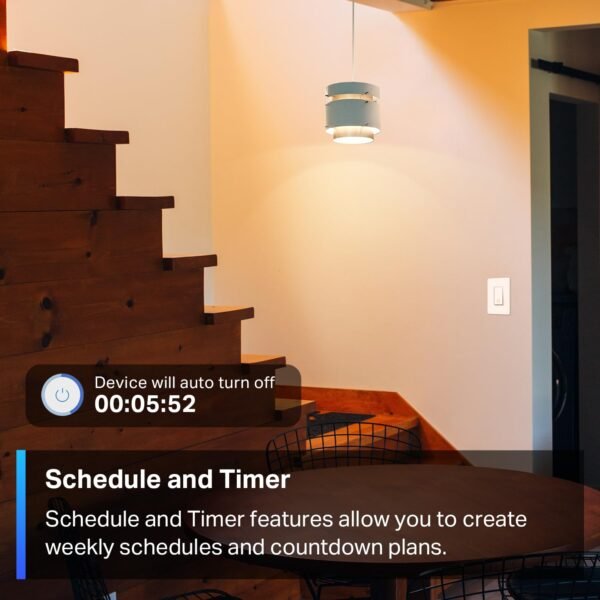 TP-Link Tapo Matter Smart Light Switch: Voice Control w/Siri, Alexa & Google Assistant | UL Certified | Timer & Schedule | Easy Guided Install | Neutral Wire Required | Single Pole | Tapo S505