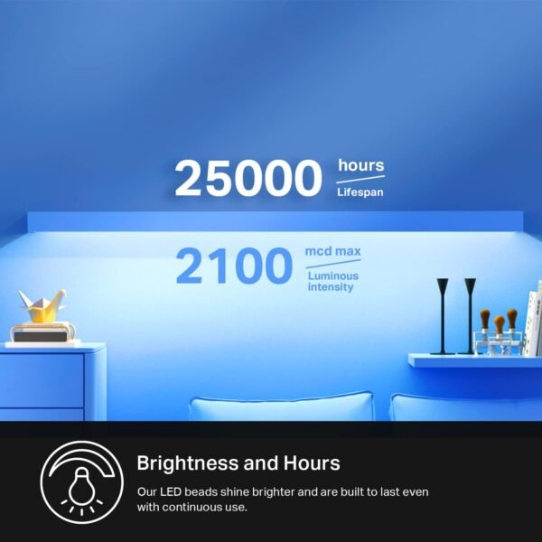 61FF1jg8gwL._AC_SL1500_.jpg Kasa Smart LED Light Strip, 50 Color Zones RGBIC, 16.4ft Wi-Fi LED Strip Works w/ Alexa, Google Home & SmartThings, High Brightness, 16M Colors, PU Coating, Trimmable, 2 Yr Warranty (KL420L5)