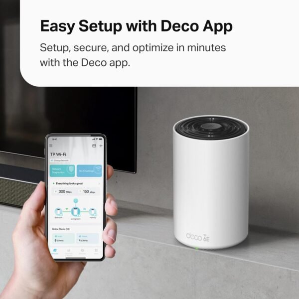 TP-Link Deco AXE4900 Tri-Band WiFi 6E Mesh WiFi System (Deco XE70 Pro) - 2.5G WAN/LAN Ports, 4.9 Gbps Wi-Fi 7,200 Sq. Ft Coverage, Connect up to 200 Devices, New 6 GHz Band, 3-Pack 2024 Release