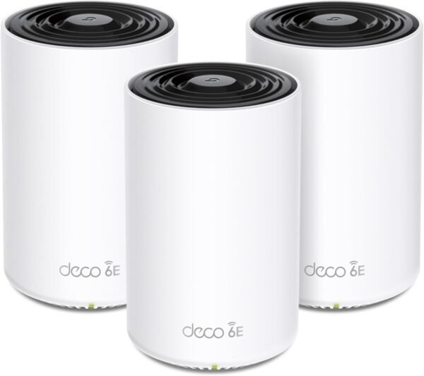 TP-Link Deco AXE4900 Tri-Band WiFi 6E Mesh WiFi System (Deco XE70 Pro) - 2.5G WAN/LAN Ports, 4.9 Gbps Wi-Fi 7,200 Sq. Ft Coverage, Connect up to 200 Devices, New 6 GHz Band, 3-Pack 2024 Release